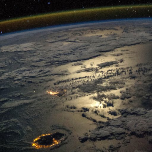 mauritius reunion ISS earth night