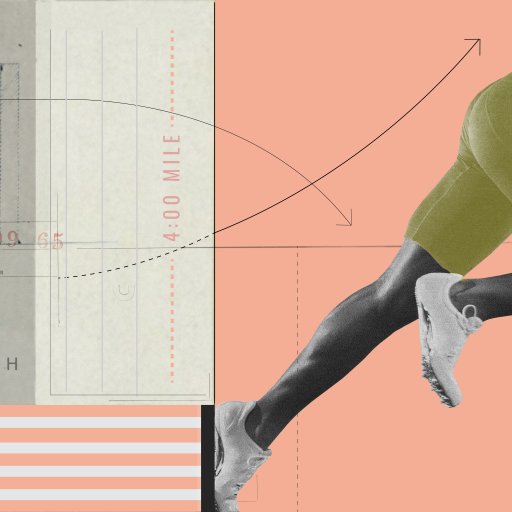 simple collage of runner