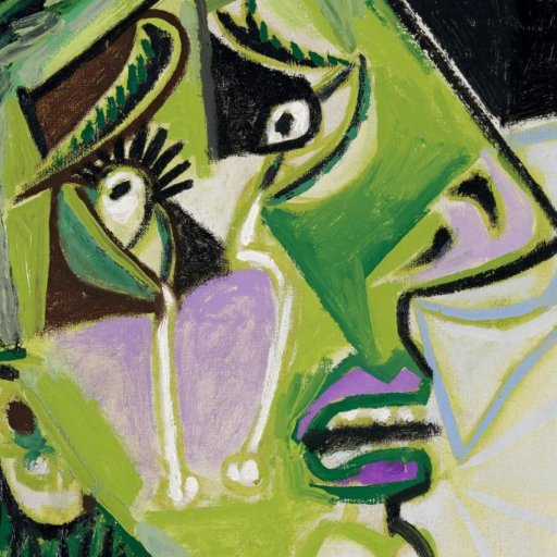A painting of a woman crying.